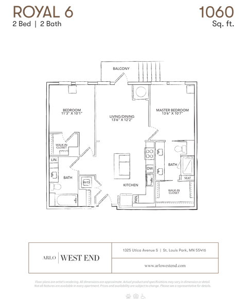 a floor plan of a unit with a bedroom and a bathroom